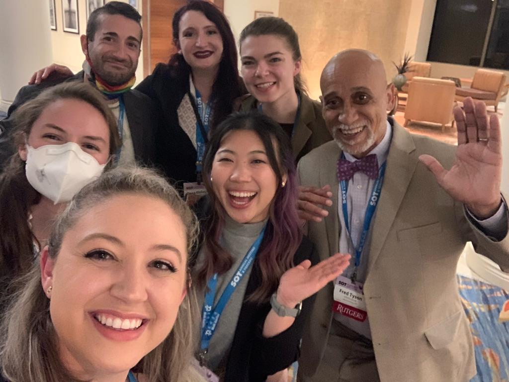 Dr. Frederick Tyson with early-career scientists at a scientific meeting