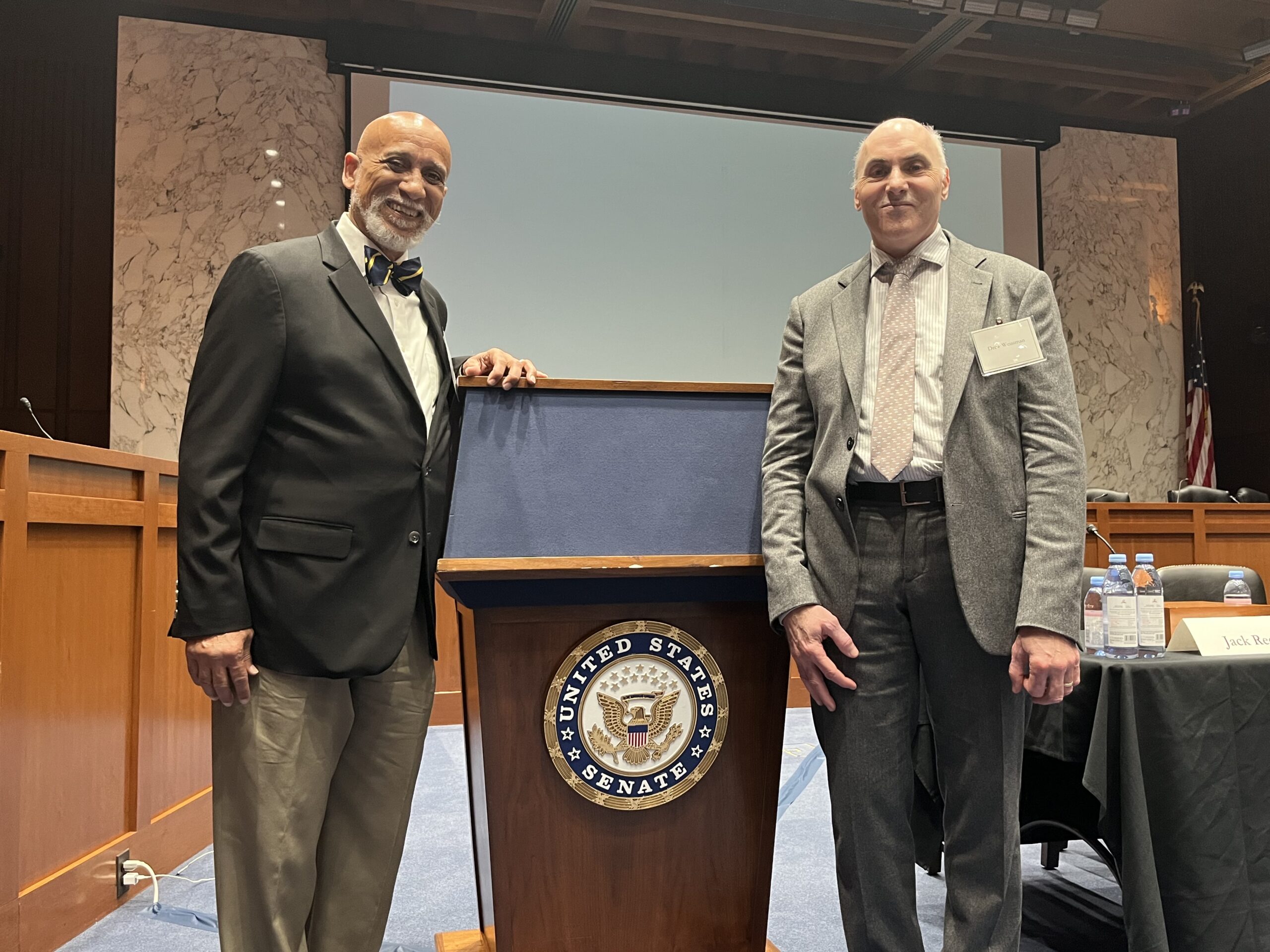 Dr. Frederick Tyson at a scientific briefing on Capitol Hill
